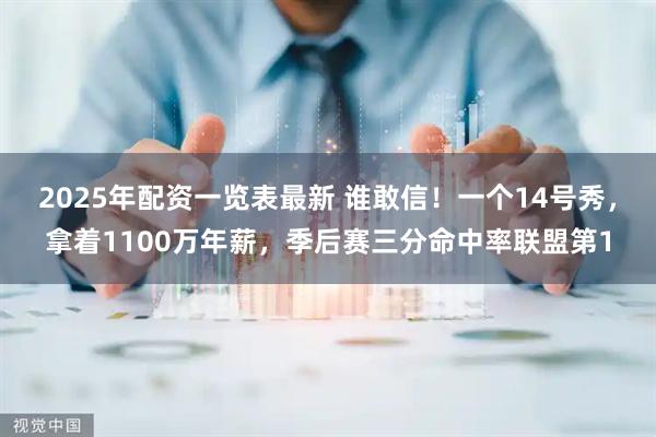 2025年配资一览表最新 谁敢信！一个14号秀，拿着1100万年薪，季后赛三分命中率联盟第1