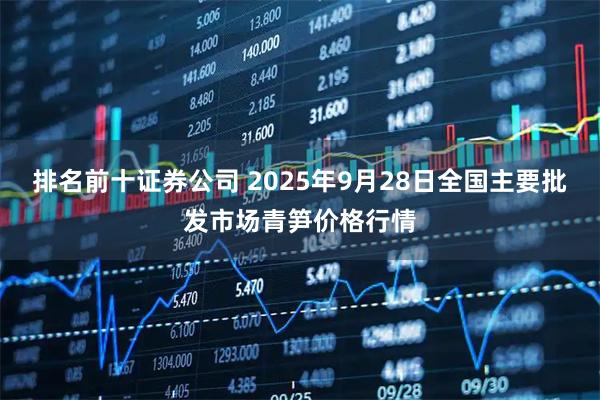 排名前十证券公司 2025年9月28日全国主要批发市场青笋价格行情